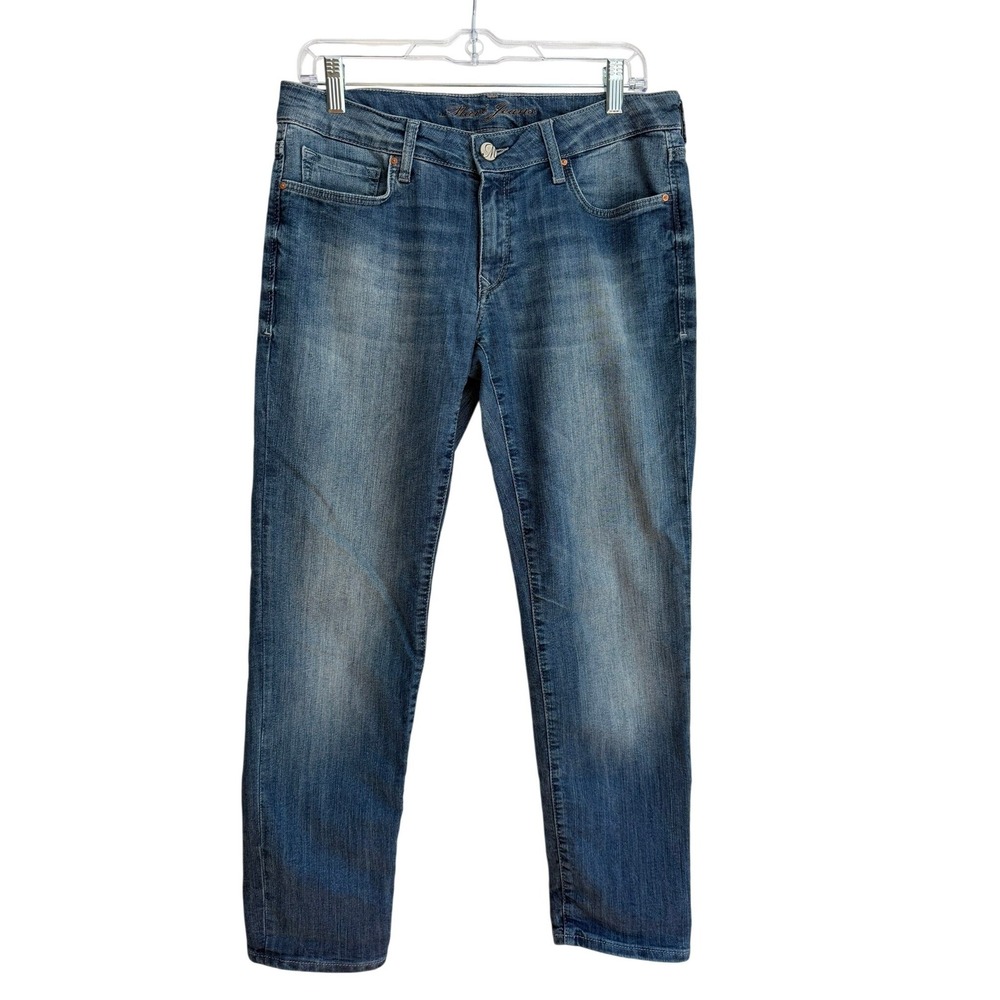 Mavi Jeans Womens Blue 30W Medium Wash Mid-rise Boyfriend Inseam 27
